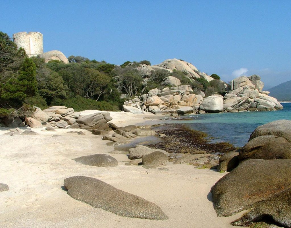 vista della torre dalla spiaggia